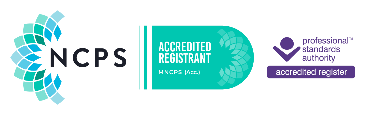 Accredited with The National Counselling & Psychotherapy Society